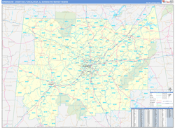 Birmingham (Anniston & Tuscaloosa), AL DMR Wall Map Basic Style