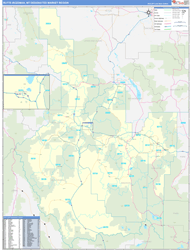 Butte-Bozeman, MT DMR Wall Map Basic Style