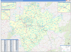 Charleston-Huntington, WV DMR Wall Map Basic Style