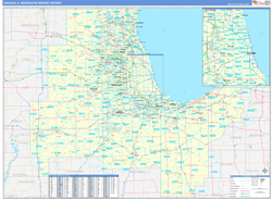 Chicago, IL DMR Wall Map Basic Style