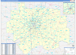 Cincinnati, OH DMR Wall Map Basic Style