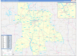 Columbus, GA DMR Wall Map Basic Style