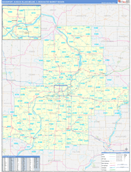 Davenport, IA-Rock Island-Moline, IL DMR Wall Map Basic Style