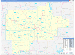 Dothan, AL DMR Wall Map Basic Style