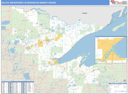Duluth, MN-Superior, WI DMR Wall Map Basic Style