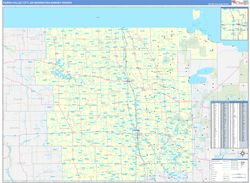 Fargo-Valley City, ND DMR Wall Map Basic Style