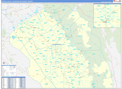 Fresno-Visalia, CA DMR Wall Map Basic Style
