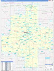 Ft. Wayne, IN DMR Wall Map Basic Style