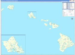 Honolulu, HI DMR Wall Map Basic Style