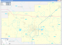 Lima, OH DMR Wall Map Basic Style