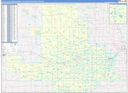 Lincoln & Hastings-Kearney, NE DMR Wall Map Basic Style
