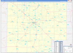 Lubbock, TX DMR Wall Map Basic Style