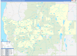 Medford-Klamath Falls, OR DMR Wall Map Basic Style