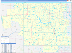 Minot-Bismarck-Dickinson (Williston), ND DMR Wall Map Basic Style