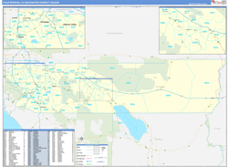Palm Springs, CA DMR Wall Map Basic Style