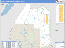 Presque Isle, ME DMR Wall Map Basic Style