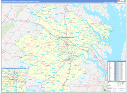 Richmond-Petersburg, VA DMR Wall Map Basic Style