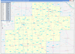 Rochester, MN-Mason City, IA-Austin, MN DMR Wall Map Basic Style