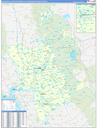 Sacramento-Stockton-Modesto, CA DMR Wall Map Basic Style