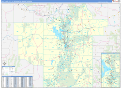 Salt Lake City, UT DMR Wall Map Basic Style