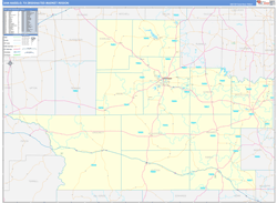 San Angelo, TX DMR Wall Map Basic Style