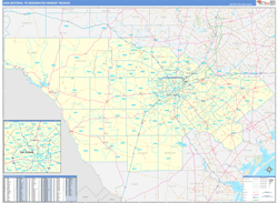 San Antonio, TX DMR Wall Map Basic Style