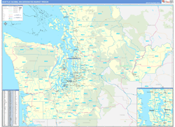 Seattle-Tacoma, WA DMR Wall Map Basic Style