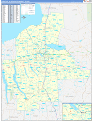 Syracuse, NY DMR Wall Map Basic Style