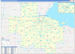 Toledo, OH DMR Wall Map Basic Style