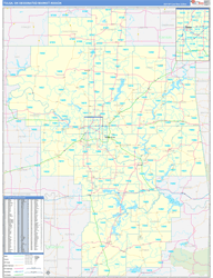 Tulsa, OK DMR Wall Map Basic Style