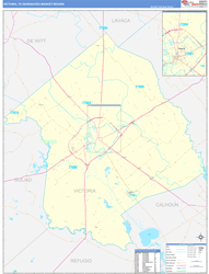 Victoria, TX DMR Wall Map Basic Style