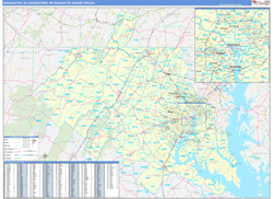Washington, DC (Hagerstown, MD) DMR Wall Map Basic Style