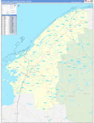 Watertown, NY DMR Wall Map Basic Style