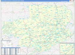 Wilkes Barre-Scranton, PA DMR Wall Map Basic Style