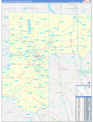 Youngstown, OH DMR Wall Map Basic Style