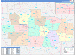 Albany, GA DMR Wall Map Color Cast Style