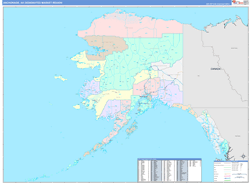 Anchorage, AK DMR Wall Map Color Cast Style