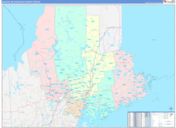 Bangor, ME DMR Wall Map Color Cast Style