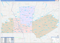 Binghamton, NY DMR Wall Map Color Cast Style