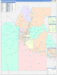 Boise, ID DMR Wall Map Color Cast Style