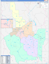 Butte-Bozeman, MT DMR Wall Map Color Cast Style