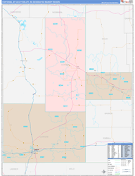 Cheyenne, WY-Scottsbluff, NE DMR Wall Map Color Cast Style