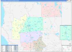 Chico-Redding, CA DMR Wall Map Color Cast Style