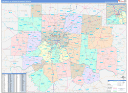 Cincinnati, OH DMR Wall Map Color Cast Style