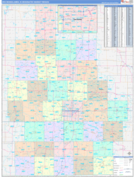 Des Moines-Ames, IA DMR Wall Map Color Cast Style