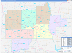 Dothan, AL DMR Wall Map Color Cast Style