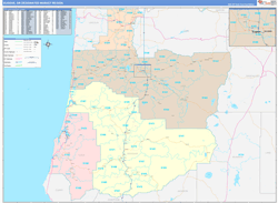 Eugene, OR DMR Wall Map Color Cast Style