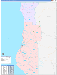 Eureka, CA DMR Wall Map Color Cast Style