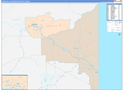Fairbanks, AK DMR Wall Map Color Cast Style