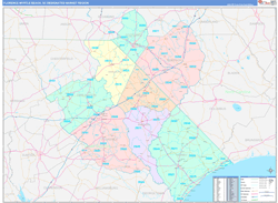 Florence-Myrtle Beach, SC DMR Wall Map Color Cast Style